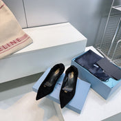 PRADA 26S PUMPS 55MM IN BLACK SUEDE