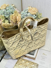 DIOR 26S TOUJOURS BAG 37 IN GOLD CALFSKIN
