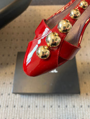 CHLOE 26S HIGH HEELS 20 MM IN DARK RED PATENT CALFSKIN