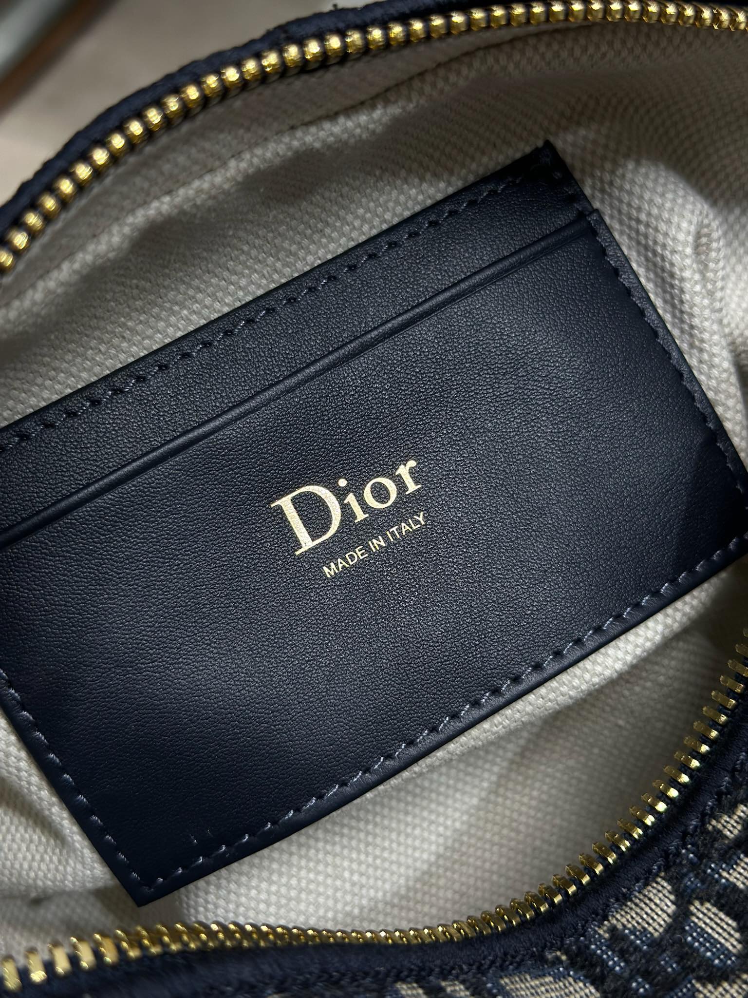DIOR 26S BOW POUCH BAG 20 IN BLACK AND BEIGE OBLIQUE JACQUARD