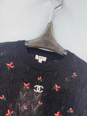 CHANEL 26S CHERRY KNIT TOP 1288