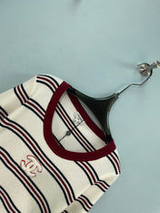CHANEL 26S LONG SLEEVE STRIPED KNIT SWEATER 1571