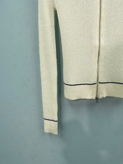 CHANEL 26S ZIP-UP KNIT CARDIGAN 1568