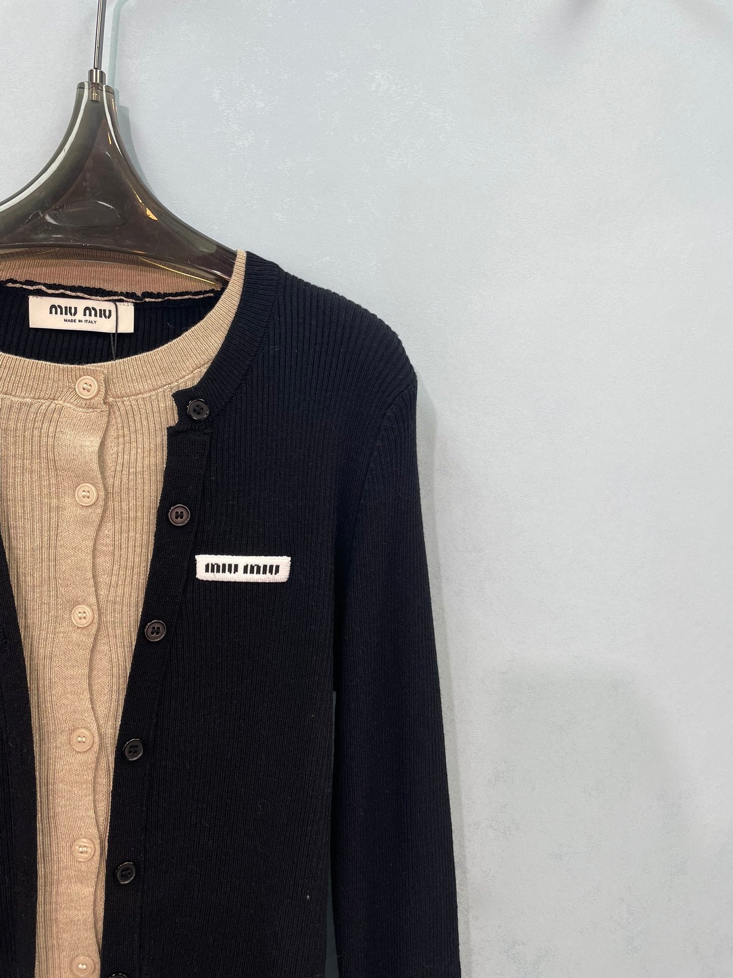 MIUMIU 26S ROUND-NECK KNIT CARDIGAN 1395