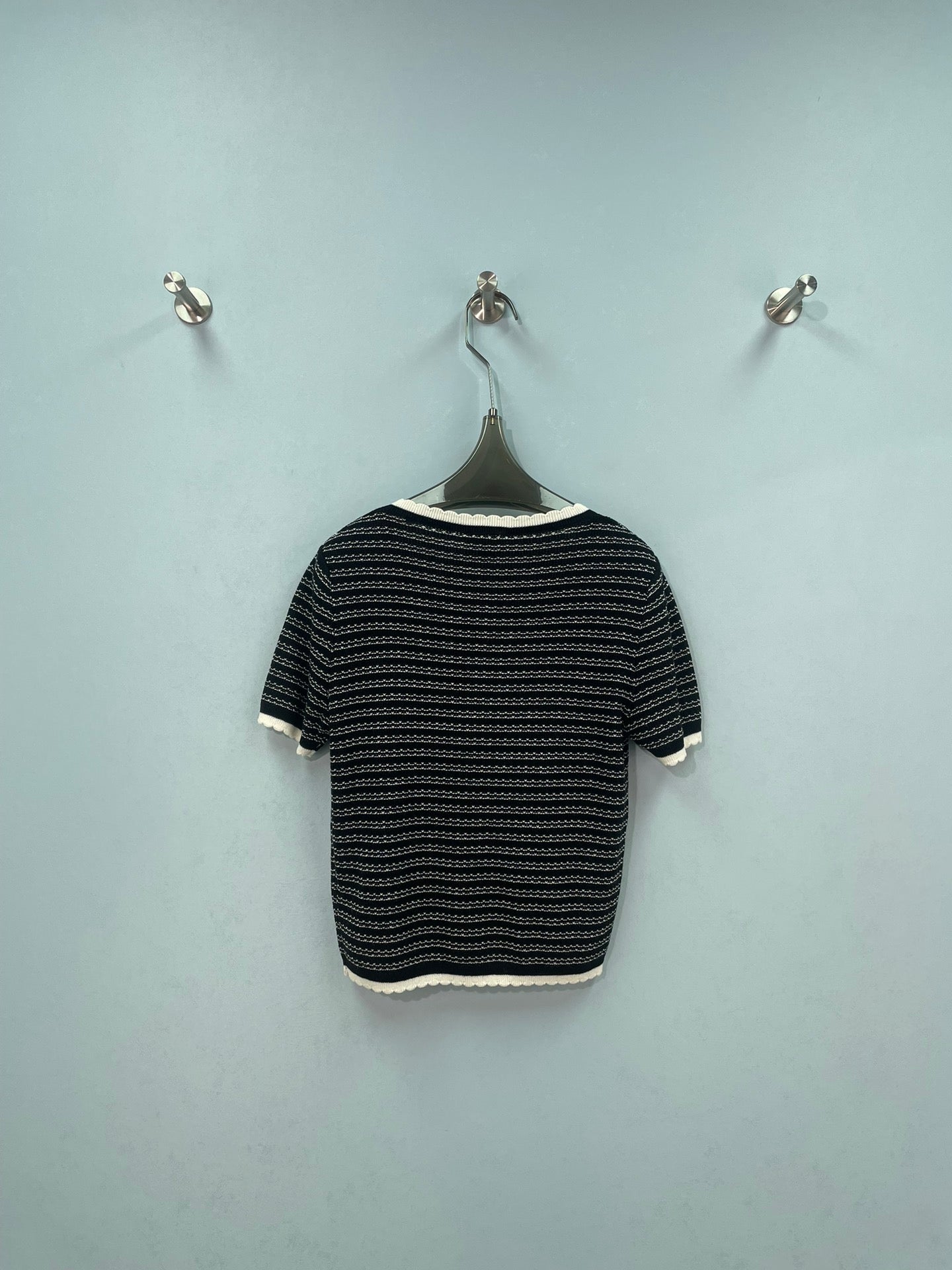 CHANEL 26S SHORT SLEEVE KNIT CARDIGAN 1566