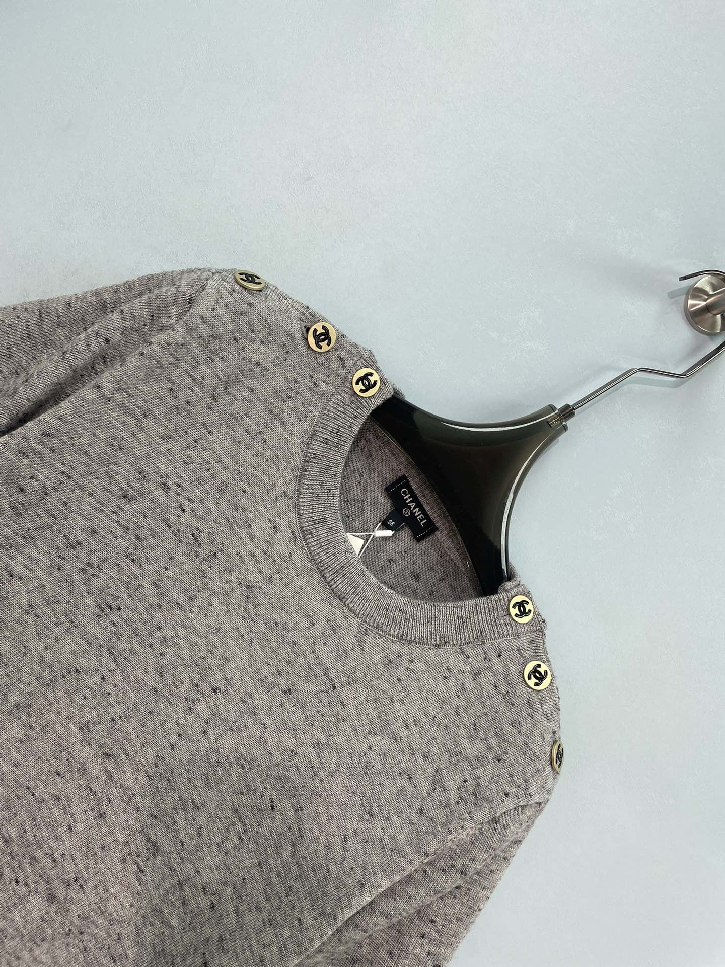 CHANEL 26S SHORT SLEEVE KNIT TOP 1565