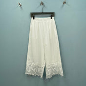 CHANEL 26S LACE TRIM WIDE LEG PANTS 1561