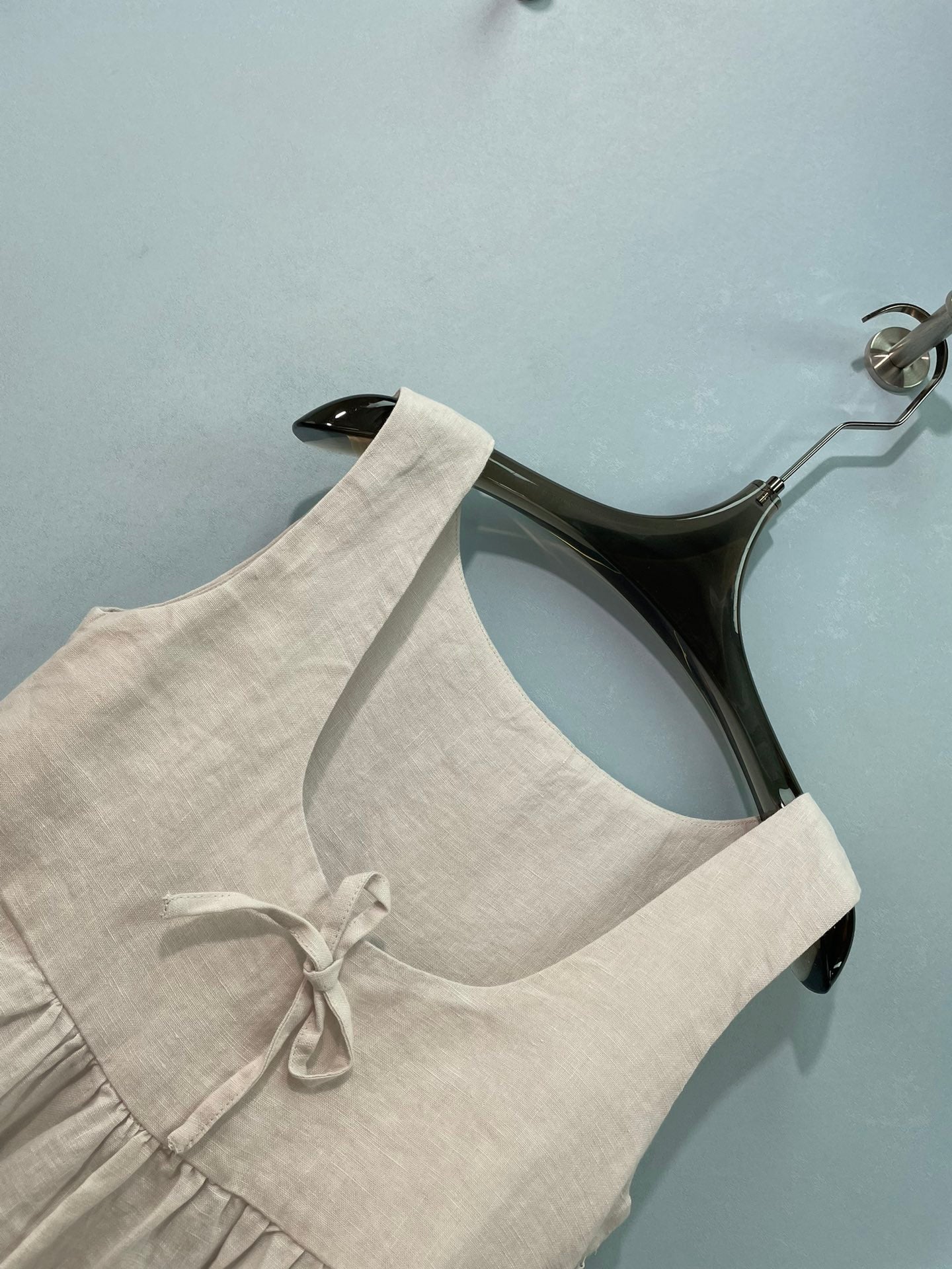 MIUMIU 26S SLEEVELESS BOW MINI DRESS 1422