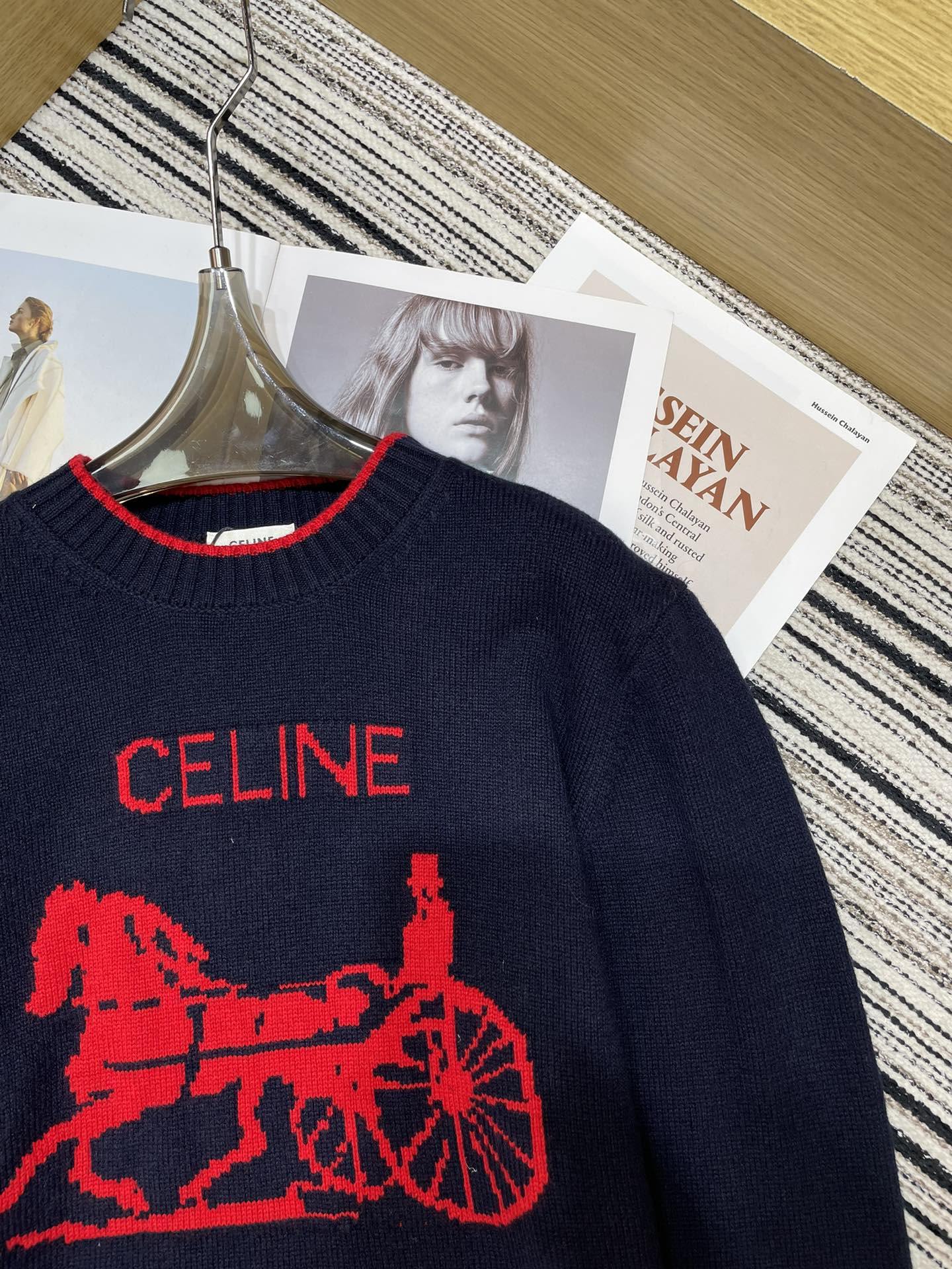 CELINE 26S CREWNECK KNIT SWEATER 555