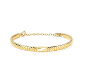 F BAGUETTE LINK CHAIN  GOLD BRACELET