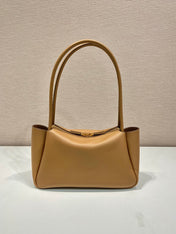 PRA 28 LARGE BEIGE CALFSKIN HANDBAG