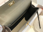 HM KELLY MINI 20 LIGHT GREY EPSOM GOLD HARDWARE