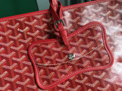 CHIEN GRIS & POCKET 34 RED CANVAS