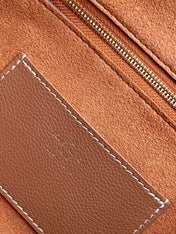 SOFT TWIST 27 IN COGNAC CALFSKIN GOLD LOGO