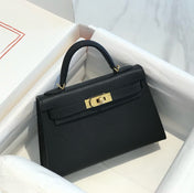 HM KELLY MINI 19 BLACK EPSOM CALFSKIN GOLD HARDWARE