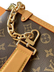 SIDE TRUNK GM 30 CM IN BROWN MONOGRAM CALFSKIN