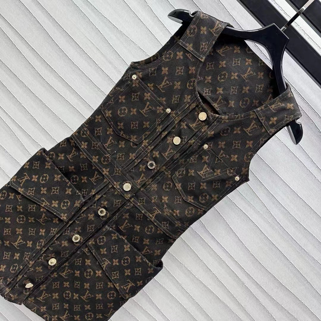 LV Monogram Denim Set