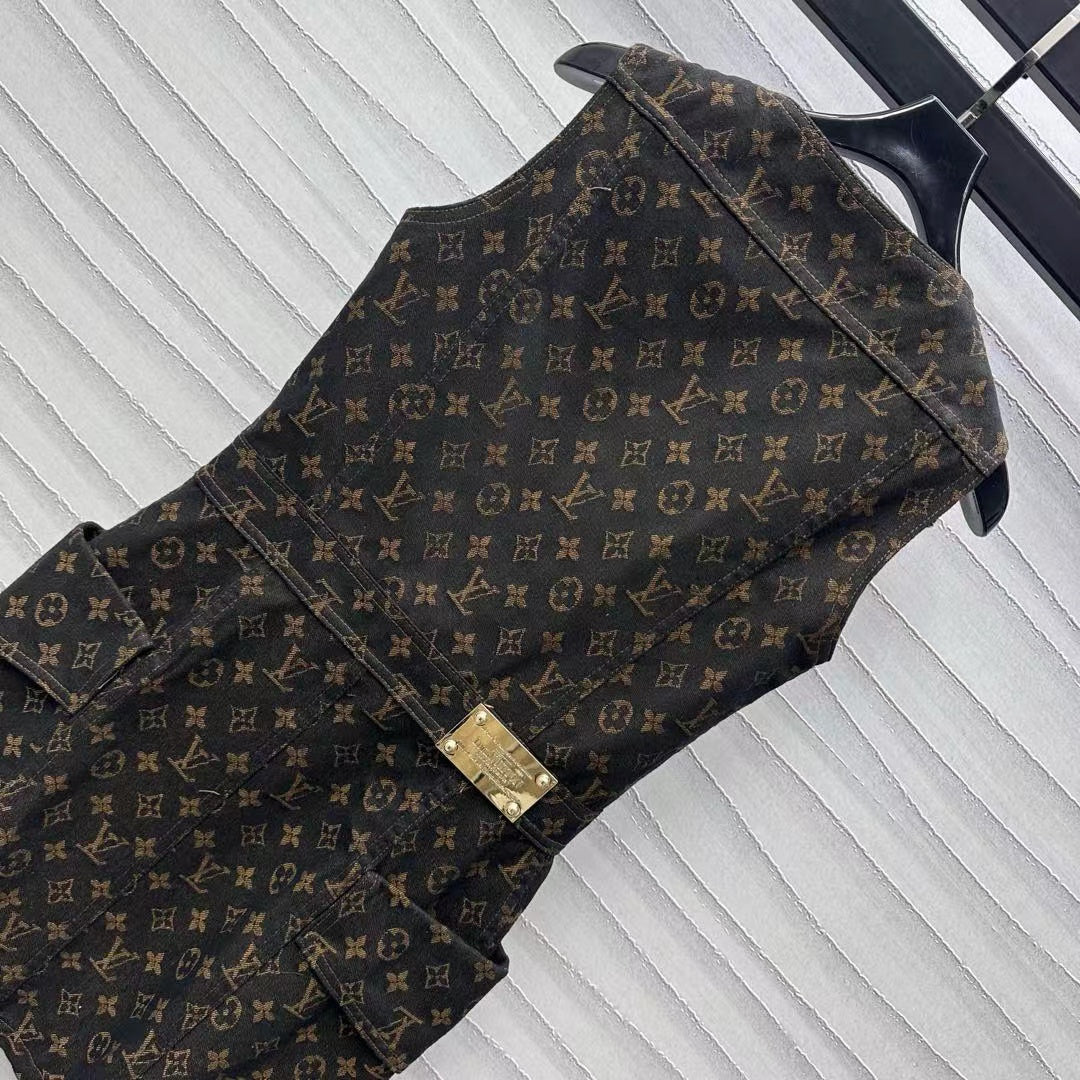 LV Monogram Denim Set