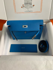 KELLY DANSE 22 EVERCOLOR BLUE IN CALFSKIN GOLD HARDWARE