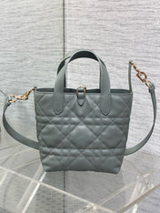 MINI TOUJOURS BUCKET BAG 18 IN GREY CANNAGE CALFSKIN