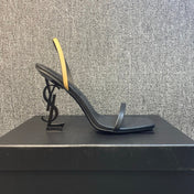 OPAQUE HIGH HEELS IN BLACK CALFSKIN