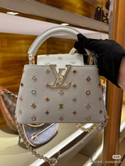 LV CAPUCINES 21 IN MULTICOLOR CALFSKIN GOLD HARDWARE TP2