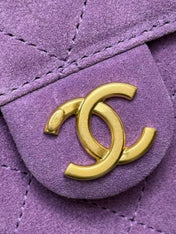 CHANEL 26S HOBO BAG 22 IN PURPLE CALFSKIN