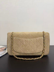 CHANEL 26 CLASSIC FLAP IN BEIGE SUEDE 30726