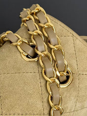 CHANEL 26 CLASSIC FLAP IN BEIGE SUEDE 30726