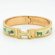 H PINK GOLD BRACELET CREAM CERAMIC