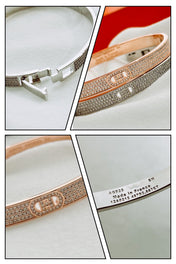 HM NEW LUXURY FULL DIAMOND PIG NOSE BRACELET