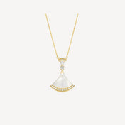 DREAM NECKLACE MOP GOLD DIAMOND