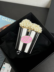 CHANEL 26S POP COCO CLUTCH IN BLACK & WHITE PATENT LEATHER