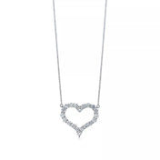 LARGE DIAMOND HEART NECKLACE