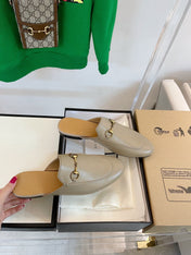GG SLIPPER MULES BEIGE