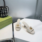 GG SANDALS HIGH-HEELED WHITE