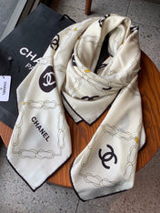 CHANEL 26S SCARF 135 IN CASHMERE AND SILK 306127