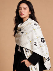 CHANEL 26S SCARF 135 IN CASHMERE AND SILK 306127