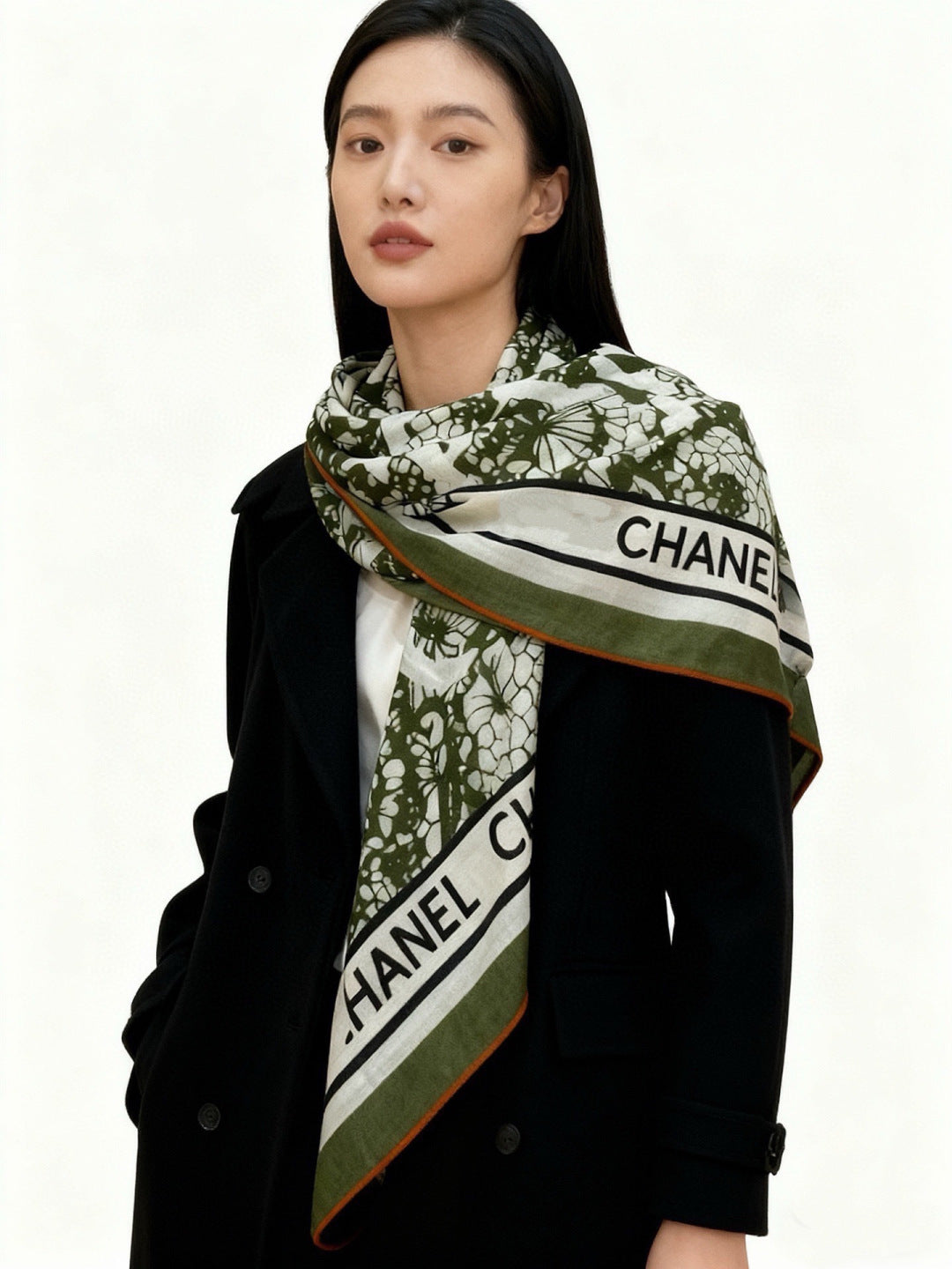 CHANEL 26S SCARF 135 IN CASHMERE AND SILK 306133