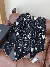 CHANEL 26S SCARF 135 IN CASHMERE AND SILK 307241