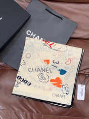 CHANEL 26S SCARF 135 IN CASHMERE AND SILK 307242