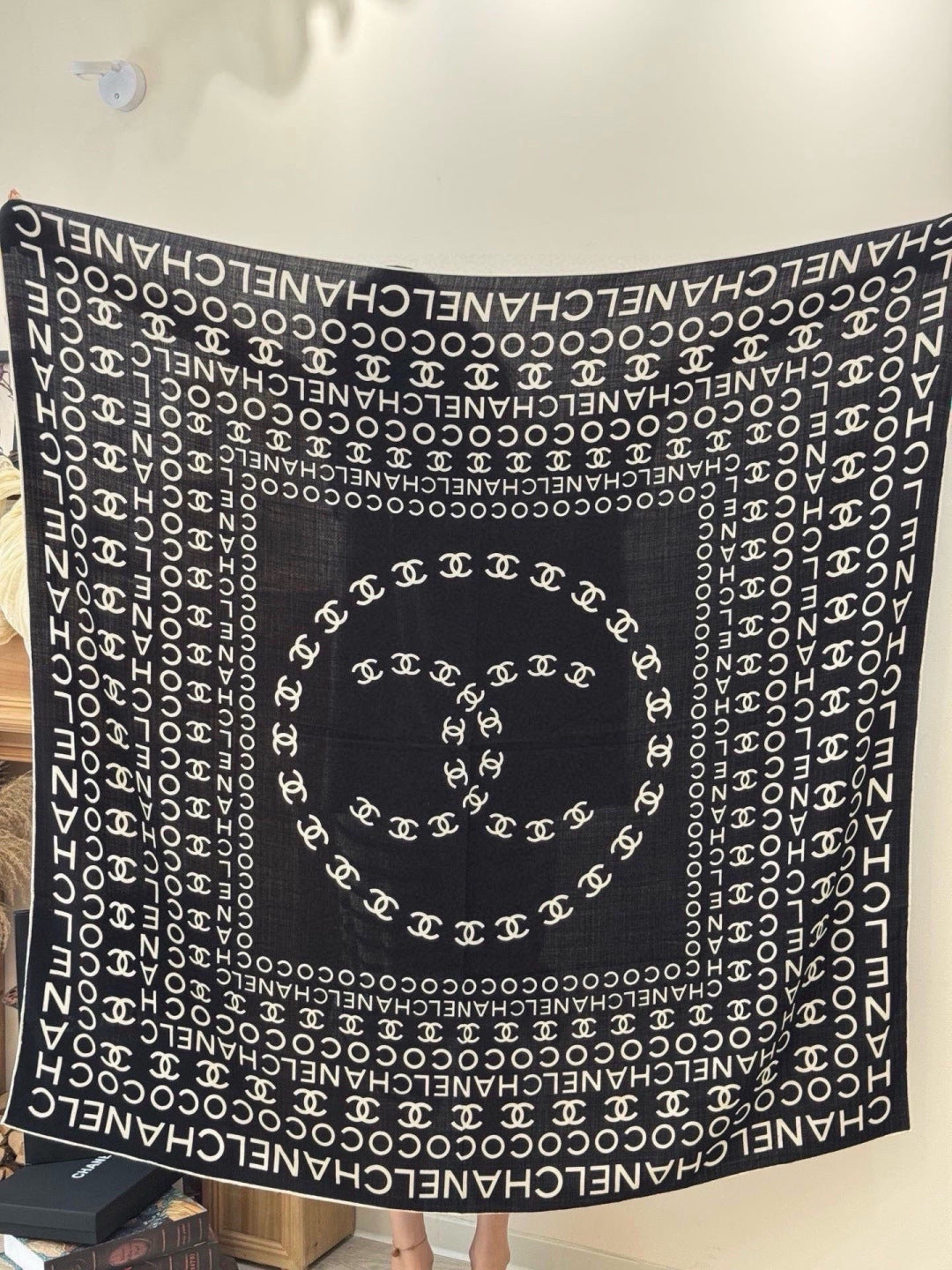 CHANEL 26S SCARF 135 IN CASHMERE AND SILK 309349