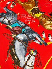 HERMES 26S PRINTED SQUARE SCARF 88 IN SILK 309926