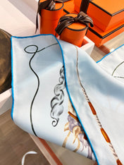 HERMES 26S PRINTED SQUARE SCARF 88 IN SILK 309927