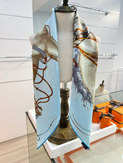 HERMES 26S PRINTED SQUARE SCARF 88 IN SILK 309927