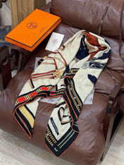 HERMES 26S PRINTED SQUARE SCARF 140 IN SILK 311927