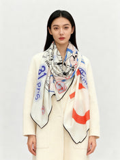 CHANEL 26S SCARF 135 IN SILK 311940