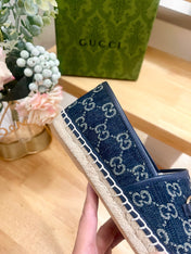 WOMEN'S ESPADRILLE WITH HORSEBIT IN NAVY BLUE DENIM