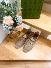 WOMEN'S ESPADRILLE WITH HORSEBIT IN BEIGE CANVAS