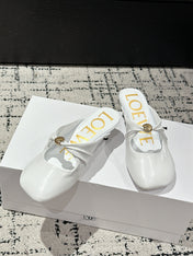 CHLOÉ 26S HIGH-HEELED MULES IN WHITE CALFSKIN